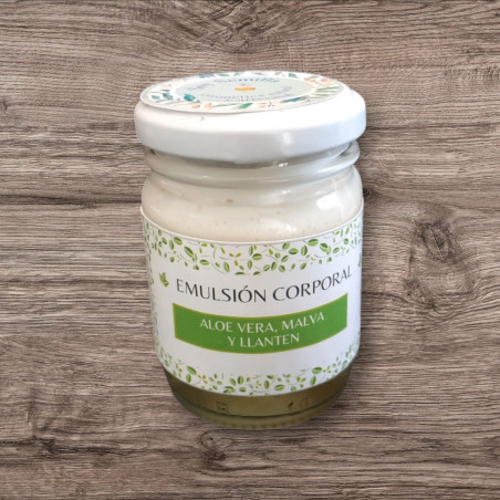 Emulsion corporal con aloe vera, malva y llantén 80 grs
