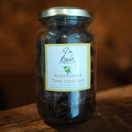 Aceitunas negras estilo griegas de Don Braulio
