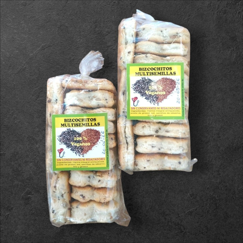 Bizcochitos multisemillas 100% veganos elaborador por Naranja.